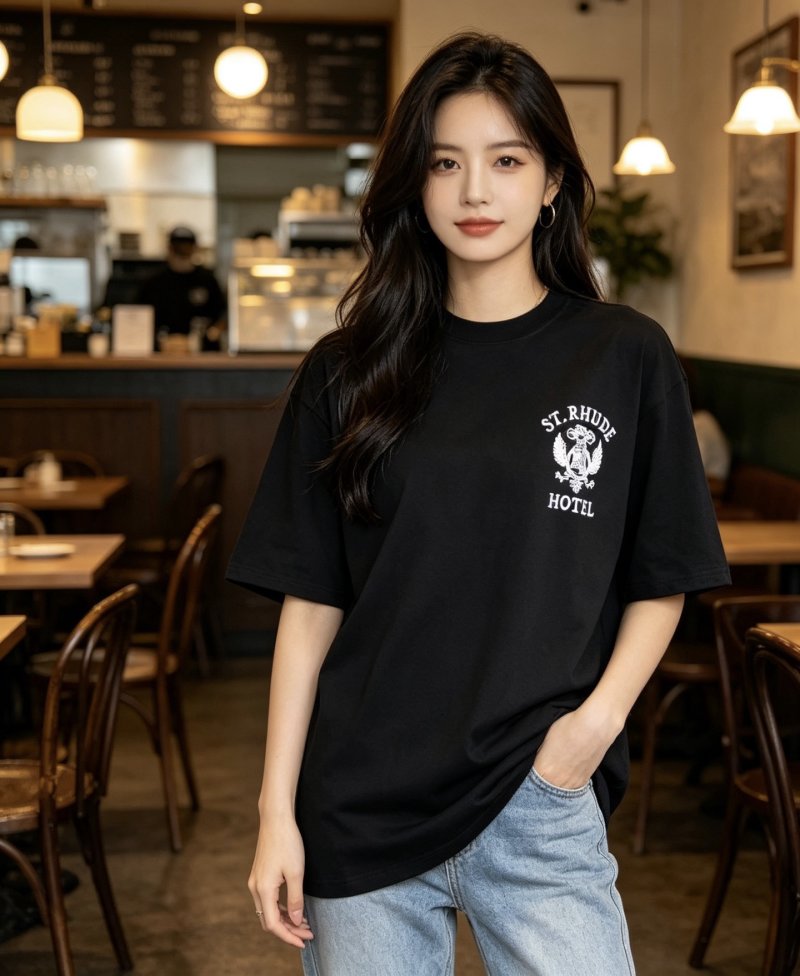Black St. Rhode Hotel Graphic Short Sleeve T-Shirt