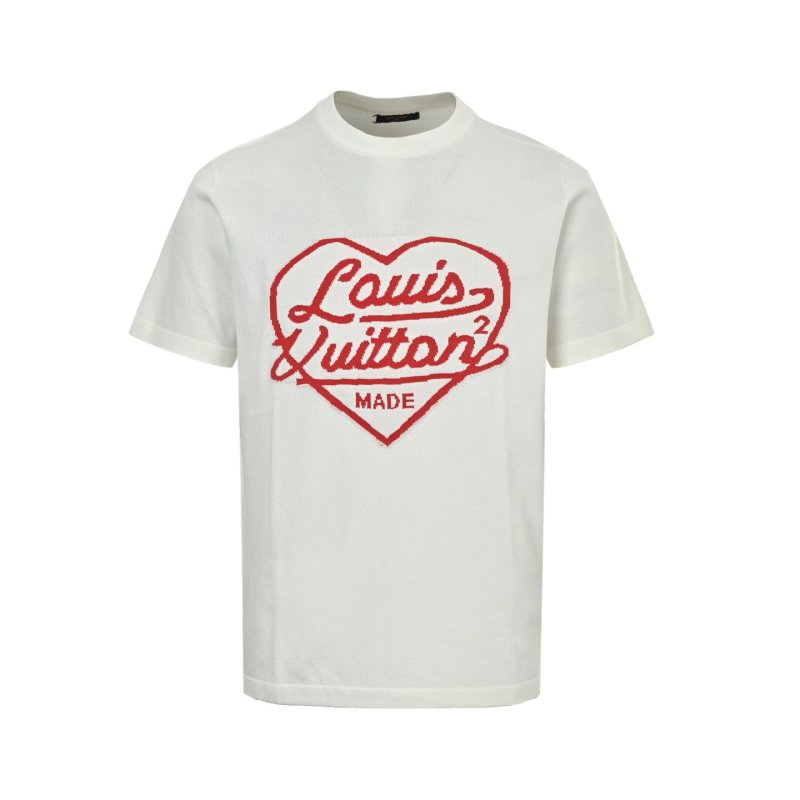 Essentials White Heart Logo T-Shirt Red Print view