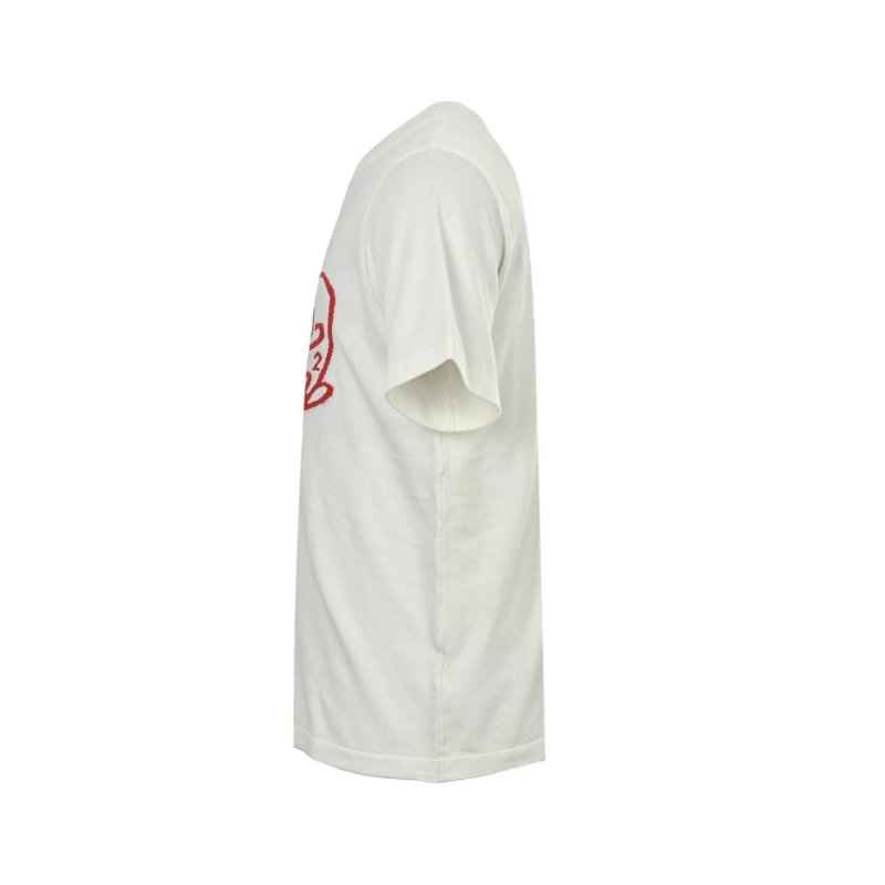 Essentials White Heart Logo T-Shirt Red Print view