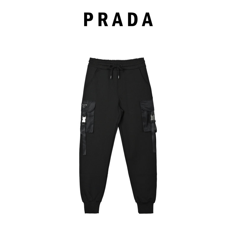 Black Cargo Pants with Side Pockets view