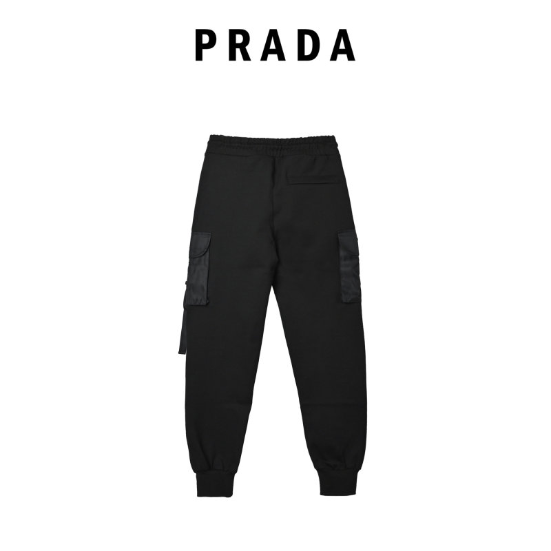 Black Cargo Pants with Side Pockets view