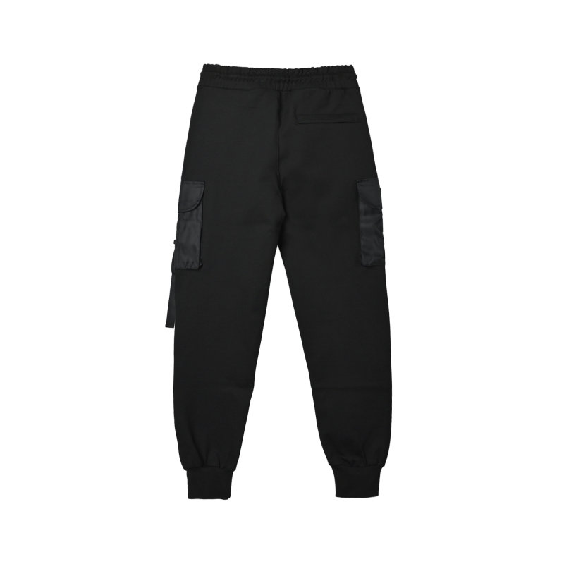 Black Cargo Pants with Side Pockets view