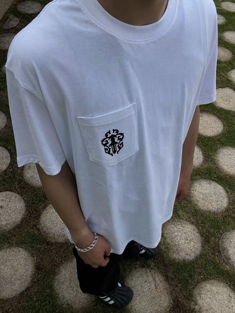 Essentials White Pocket Crest T-Shirt