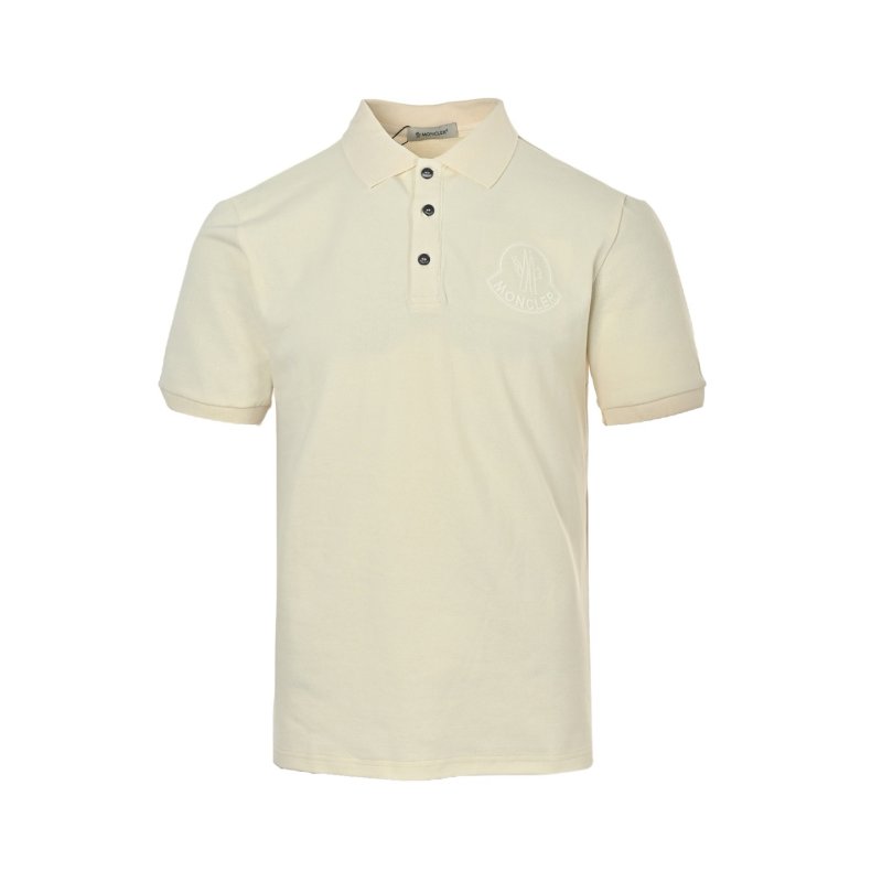 Moncler Logo Polo Shirt Cream view