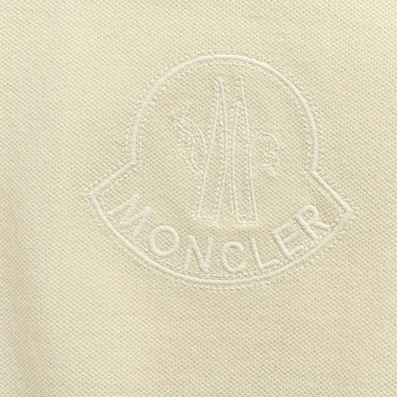 Moncler Logo Polo Shirt Cream view