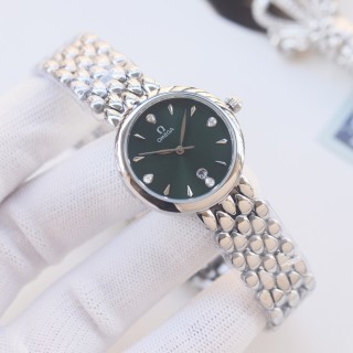 Omega De Ville Silver Quilted Bracelet Women's Watch 28mm view 4