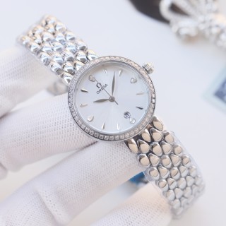 Omega De Ville Silver Quilted Bracelet Women's Watch 28mm view 5