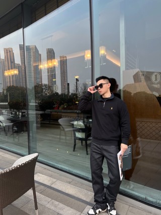 Polo Ralph Lauren Black Quarter-Zip Hoodie view 3