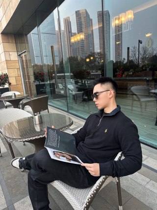 Polo Ralph Lauren Black Quarter-Zip Hoodie view 5