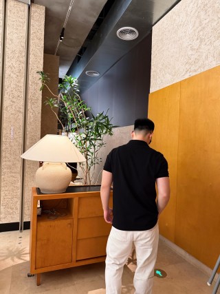 Moncler Black Short-Sleeve Polo Shirt view 8