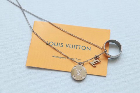 Louis Vuitton LV Charm Necklace with Detachable Ring Set view 4