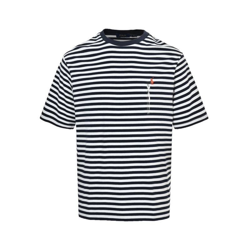 Essentials Striped Navy & White T-Shirt view