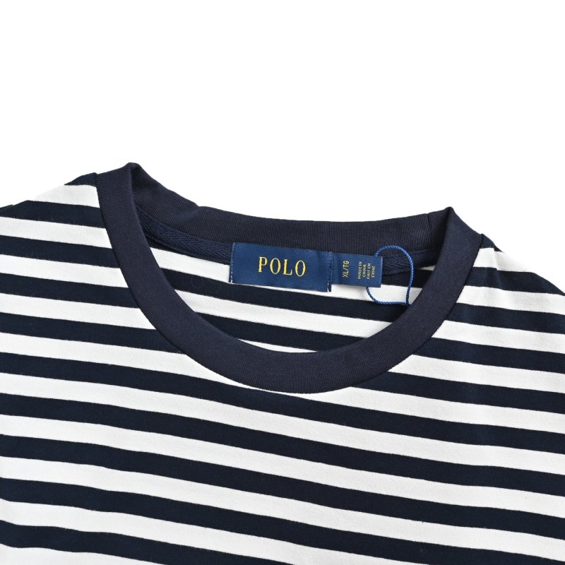 Essentials Striped Navy & White T-Shirt view