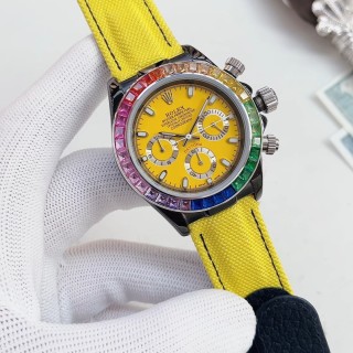 Rolex Daytona Rainbow Yellow Dial Chronograph Watch
