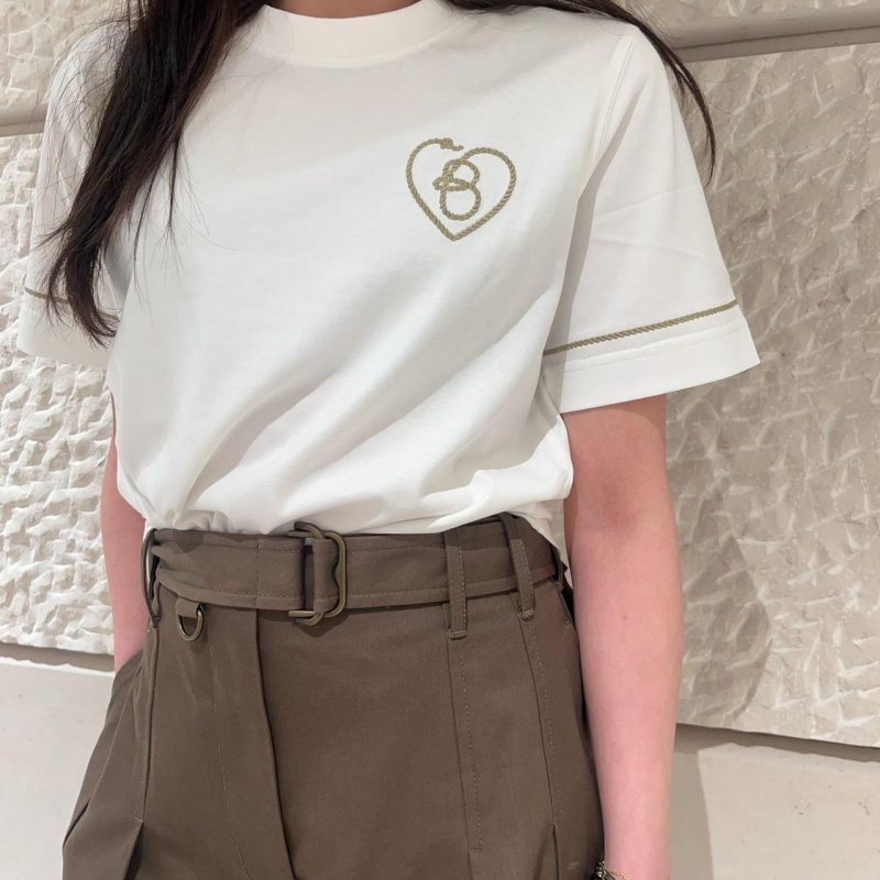 Burberry Heart Logo White T-Shirt