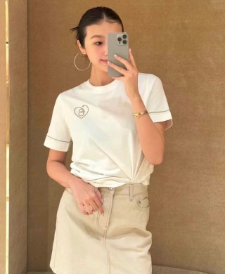 Burberry Heart Logo White T-Shirt view 5