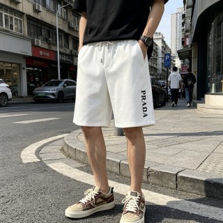 Prada White Shorts with Logo Print view 2
