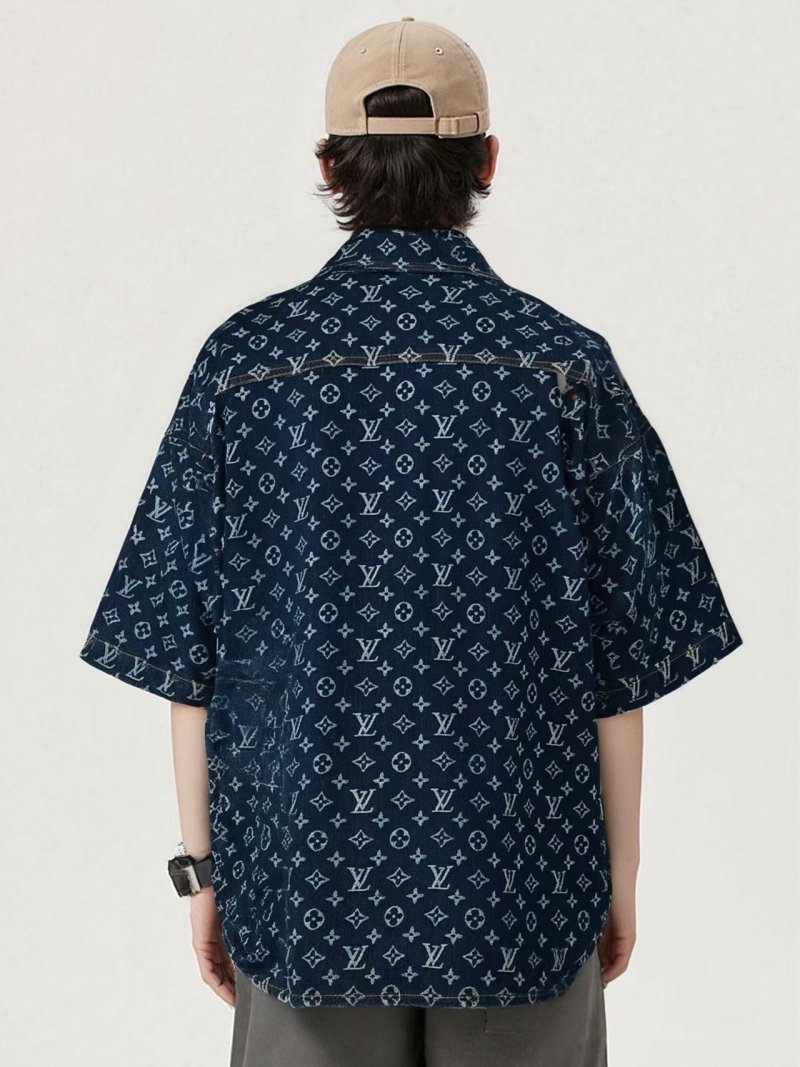 Louis Vuitton Monogram Navy Short-Sleeve Shirt view