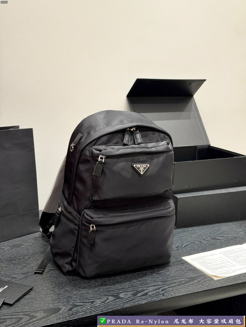 Prada Re-Nylon Black Backpack 32x38cm