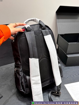 Prada Re-Nylon Black Backpack 32x38cm view 4