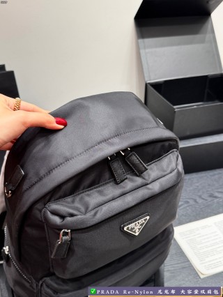 Prada Re-Nylon Black Backpack 32x38cm view 6