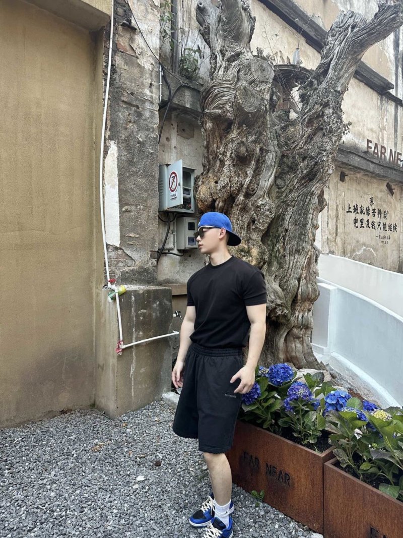 Balenciaga Black Logo Shorts view