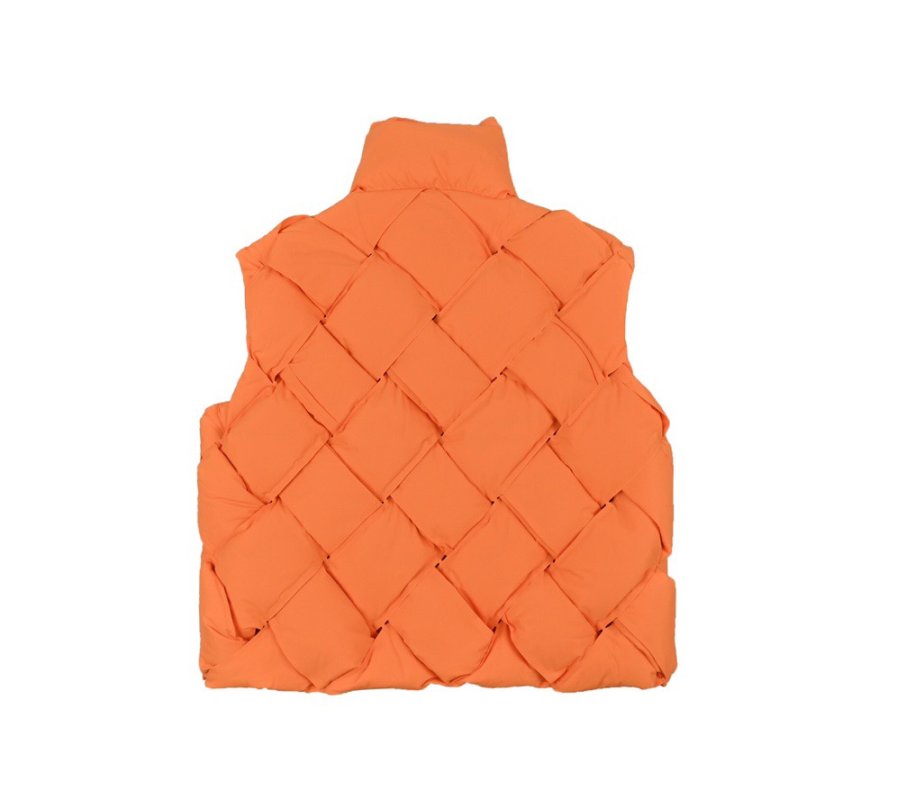 Bright Orange Puffer Down Jacket view