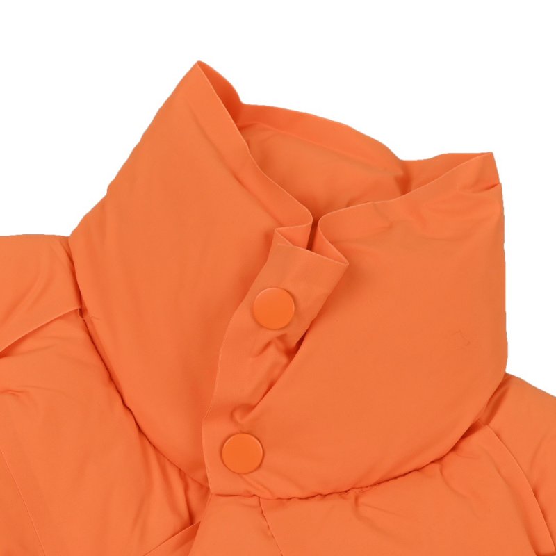 Bright Orange Puffer Down Jacket view