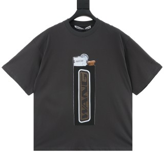 Alexander Wang Lighter Print Oversized Black T-Shirt