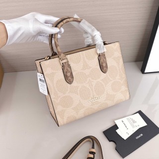 Coach Maggie Tote Bag Cream Canvas view 4