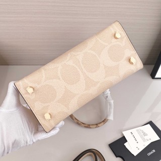 Coach Maggie Tote Bag Cream Canvas view 8