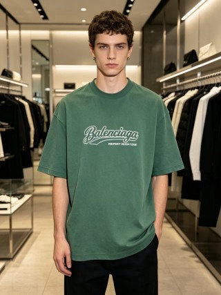 Balenciaga Property Design Team Green T-Shirt