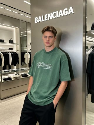 Balenciaga Property Design Team Green T-Shirt view 3