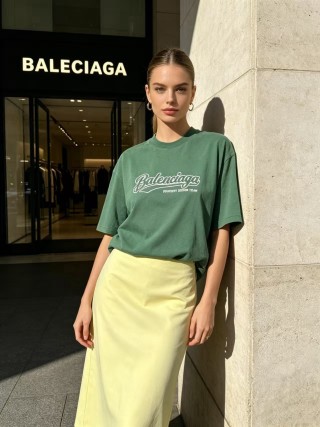 Balenciaga Property Design Team Green T-Shirt view 4