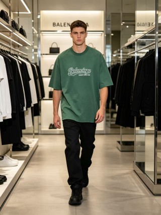 Balenciaga Property Design Team Green T-Shirt view 6