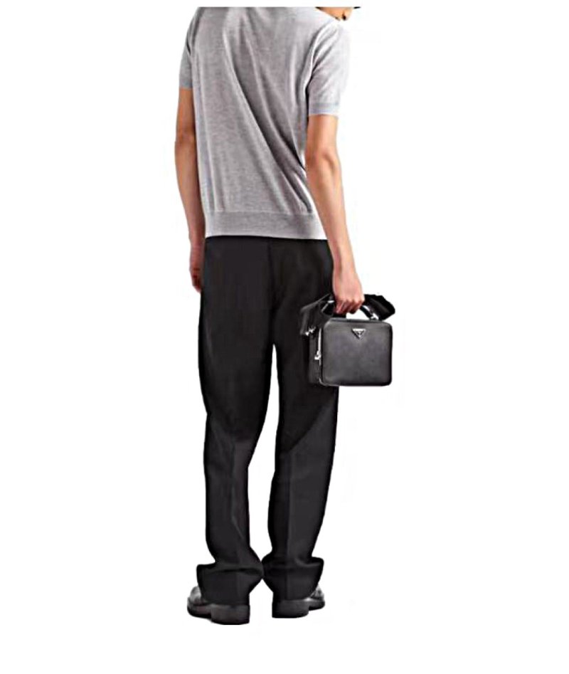 Prada Grey Logo T-Shirt view