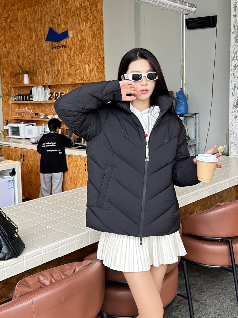 Black Puffer Down Jacket Women view