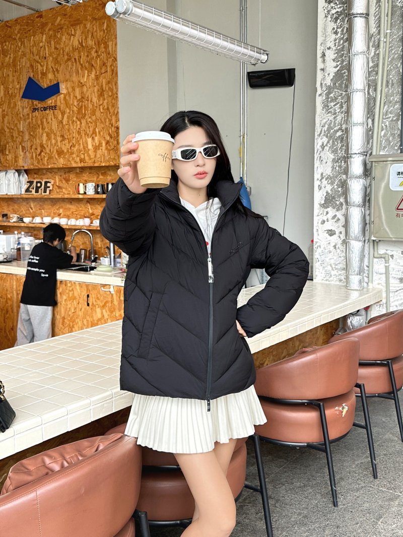 Black Puffer Down Jacket Women view