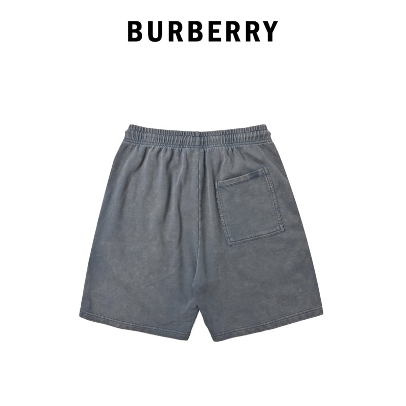 Burberry Check Denim Shorts Blue view