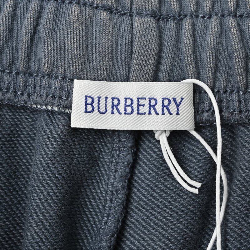 Burberry Check Denim Shorts Blue view