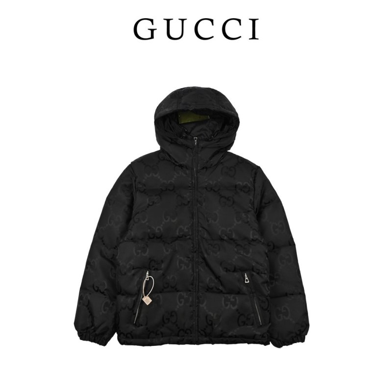 Gucci Monogram Black Puffer Down Jacket view