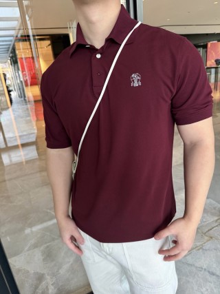 Burberry Classic Polo Shirt Burgundy view 3