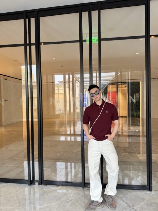 Burberry Classic Polo Shirt Burgundy view 4