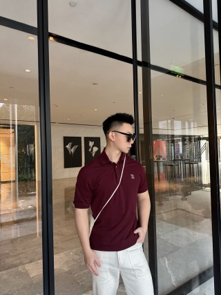 Burberry Classic Polo Shirt Burgundy view 6
