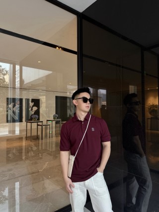 Burberry Classic Polo Shirt Burgundy view 8