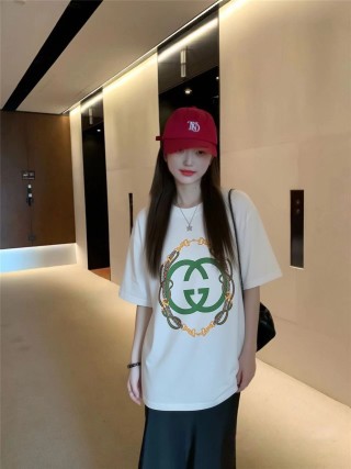 Gucci GG Logo White Short Sleeve T-Shirt
