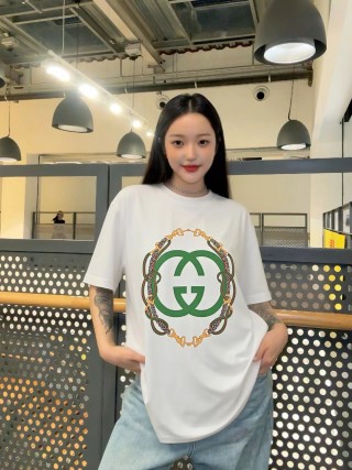 Gucci GG Logo White Short Sleeve T-Shirt view 3