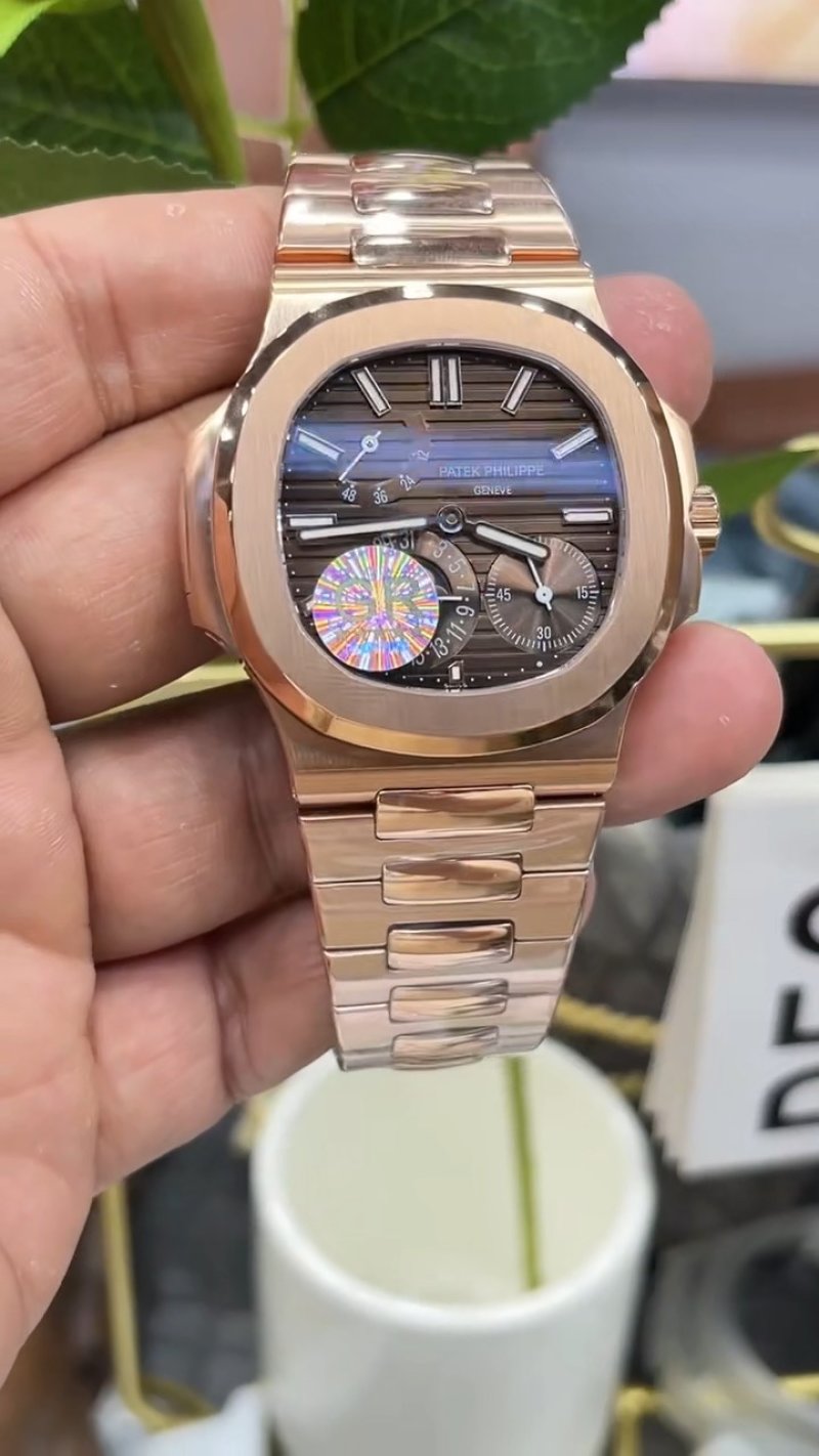 Patek Philippe Nautilus 5712 Rose Gold Dual Time Watch