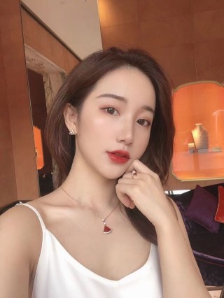 Bvlgari Carnelian Drop Silver Necklace Red view 6