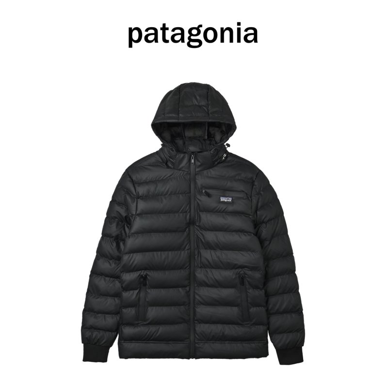 Black Puffer Down Jacket - Lightweight Winter Coat view